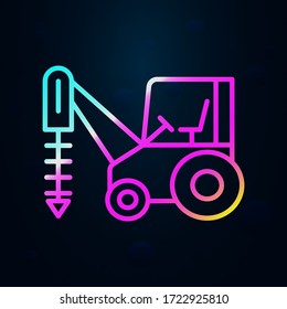 Auger tractor nolan icon. Simple thin line, outline vector of consruction machinery icons for ui and ux, website or mobile application