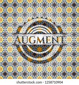 Augment arabesque style emblem. arabic decoration.