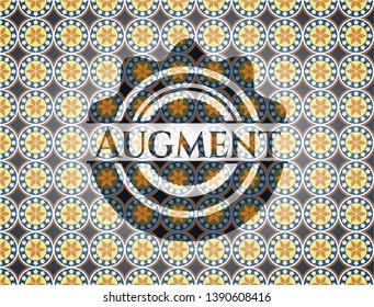 Augment arabesque style emblem. arabic decoration.