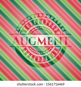 Augment christmas style emblem. Vector Illustration. Detailed.