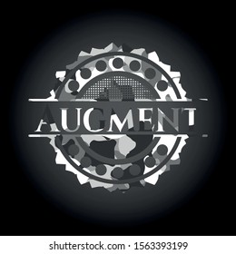 Augment on grey camouflage texture