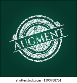 Augment written on a blackboard. Vector Illustration. Detailed.