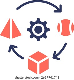 Augmentation Icon Glyph Color Vector Illustration