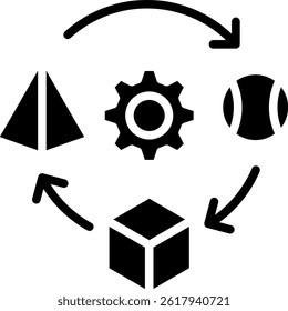 Augmentation Icon Glyph Vector Illustration