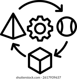Augmentation Icon Line Vector Illustration