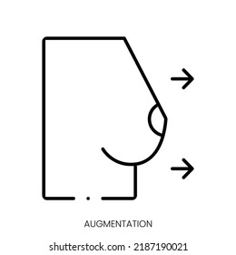 augmentation icon. Linear style sign isolated on white background. Vector illustration