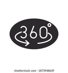 augmented reality 360 degree interactive vector illustration silhouette style