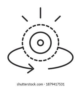 augmented reality 360 degree video and camera vector illustration line style