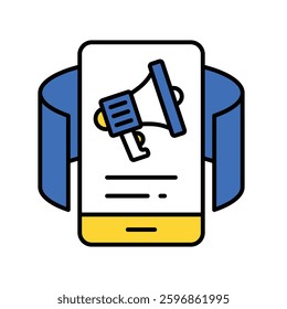 Augmented Reality Ad vector filled outline icon. EPS 10 file