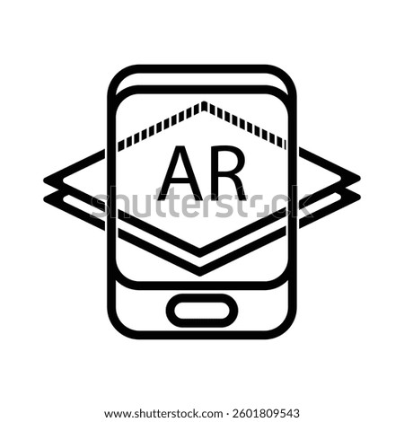 Augmented Reality (AR) Icon – Smart Glasses and 3D Interface Symbol