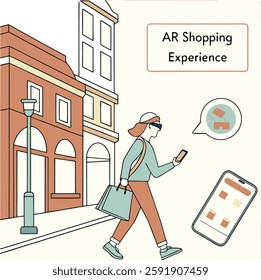 Augmented reality (AR) shopping experience in an urban environment