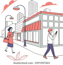 Augmented reality (AR) shopping experience in an urban environment