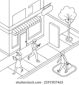 Augmented reality (AR) shopping experience in an urban environment