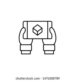 Augmented reality, arms, mobile icon. Element of augmented reality icon