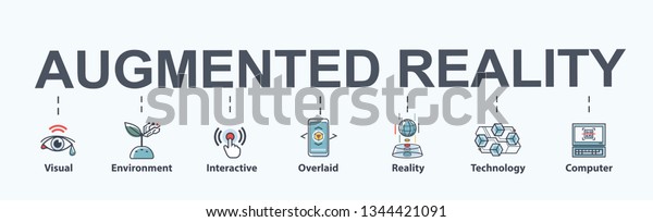 Augmented Reality Banner Web Icon Business Royalty Free Stock Image