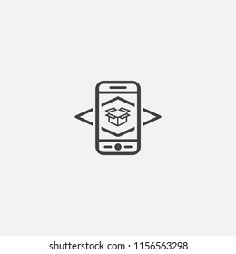 Augmented reality base icon. Simple sign illustration. Augmented reality symbol design from Augmented reality series. Can be used for web, print and mobile