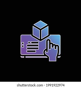 Icono de vector de gradiente azul de realidad aumentada