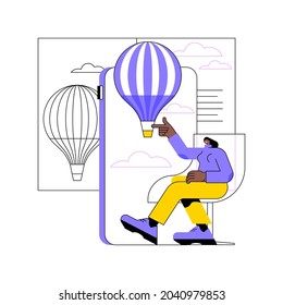 Augmented reality book abstract concept vector illustration. Educational model, digital content, smartphone and gaming console, video playback, interaction with the text abstract metaphor.