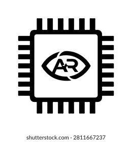Augmented Reality Chip IC Icon Vector Design