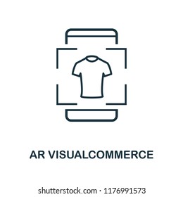 Augmented Reality Commerce icon. Monochrome style design from visual device collection. UI. Pixel perfect simple pictogram augmented reality commerce icon. Web design, apps, software, print usage.