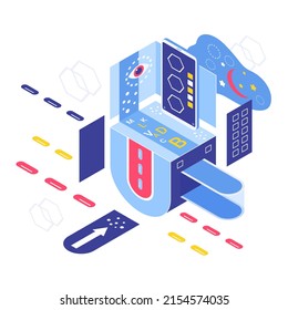 Augmented reality computer generated real world view. Interactive experience of physical world reality