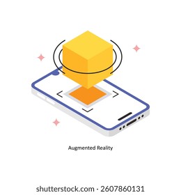 Augmented Reality Concept isometric Style Illustrations. Eps 10 File