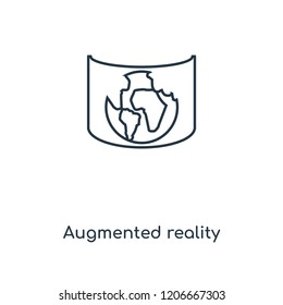 Augmented reality concept line icon. Linear Augmented reality concept outline symbol design. This simple element illustration can be used for web and mobile UI/UX.