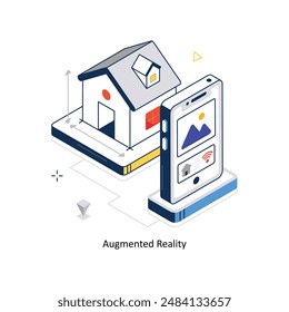 Augmented Reality concept vector isometric style stock illustration. EPS file