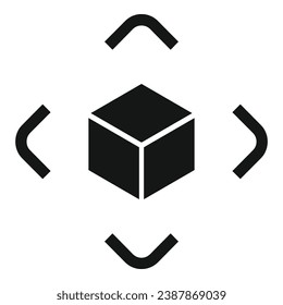 Augmented reality digital icon simple vector. Game tech. Video code