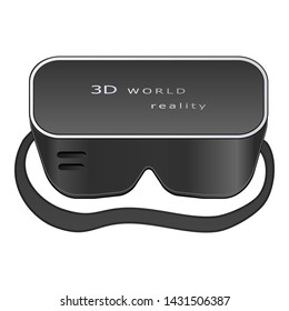 Augmented reality eyeglasses. Virtual realty entertainment technology, vector isolated