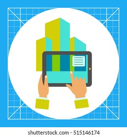 Augmented reality flat icon