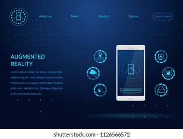 Augmented reality futuristic web page design