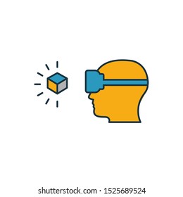 Augmented Reality Glasses icon. Outline filled creative elemet from visual device icons collection. Premium augmented reality glasses icon for ui, ux, apps, software and infographics.