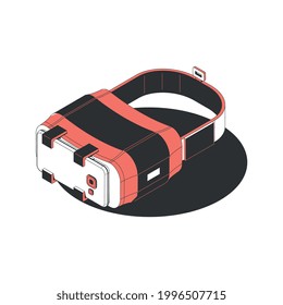 Augmented Reality Brillengläser für Smartphone isometrisches Symbol 3D-Vektorgrafik