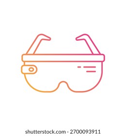 Augmented Reality Glasses vector icon stock illustration