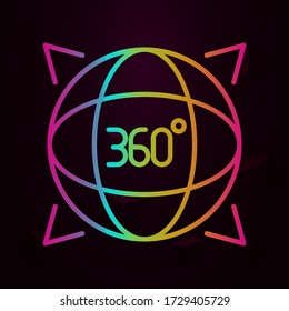 Augmented reality, global, 360, rotation nolan icon Simple thin line, outline vector of Augmented reality icons for ui and ux, website or mobile application