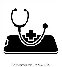 Augmented Reality Glyph Icon Vector Illustration