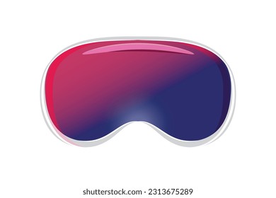 Augmented Reality Goggles, Goggle Vector, Ski Goggles, AI Goggles, Goggle Illustration, Smart Glasses, Gaming Goggles, Vector Illustration. Background