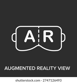 Augmented Reality Headset Icon – AR Technology Concept