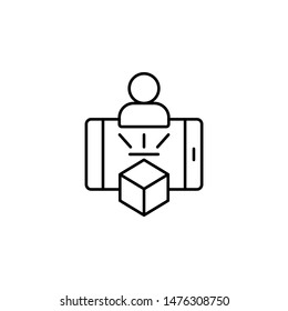 Augmented reality, hologram, mobile icon. Element of augmented reality icon