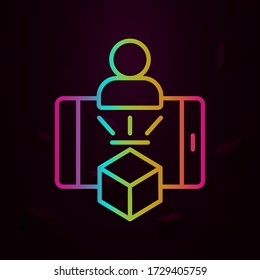 Augmented reality, hologram, mobile nolan icon Simple thin line, outline vector of Augmented reality icons for ui and ux, website or mobile application