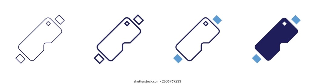 Augmented reality icon in 4 different styles. Thin Line, Line, Bold Line, Duotone. Duotone style. Editable stroke.