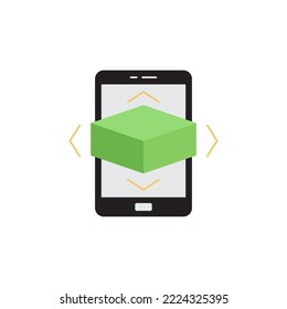 Augmented reality icon in color, isolated on white background 