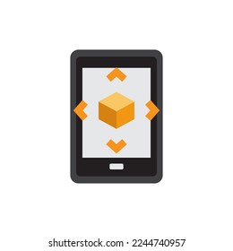 Augmented reality icon in color, isolated on white background 