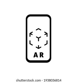 Augmented reality icon. Concept AR symbol. Vector EPS 10. Isolated on white background