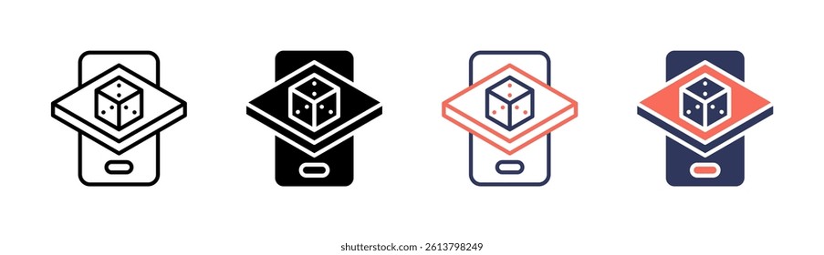 Augmented Reality Icon Element For Design And Vector