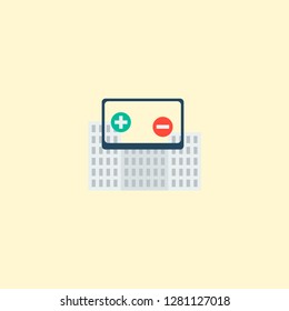 Augmented reality icon flat element. Vector illustration of augmented reality icon flat isolated on clean background for your web mobile app logo design.