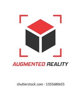 Augmented reality icon in flat style. Vr device vector illustration on white isolated background. Technology business concept.