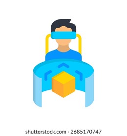 Augmented Reality Icon Flat Vector Illustration