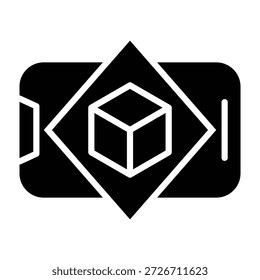 Augmented Reality Icon Glyph Design Vector Illustration